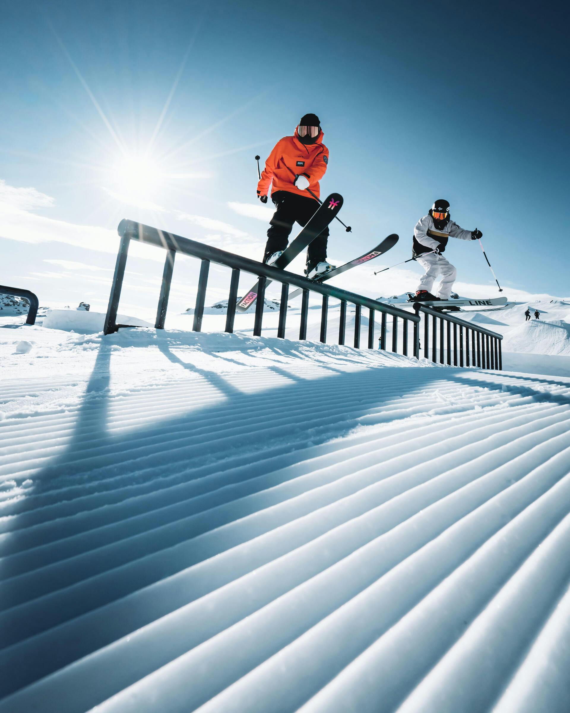 hit boxes and rails on skis image